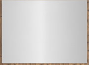 Leere weiße Tafel/Whiteboard mit Holzrahmen, frontal aus der Vorderansicht fotografiert