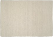 Handgewebter Teppich in Beige, Draufsicht