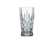Hohes, elegantes Glas mit Kristallschliff, frontal abgebildet.