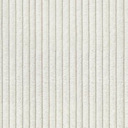 Nahaufnahme eines gestreiften Stoffmusters in Cremefarben, von oben betrachtet.