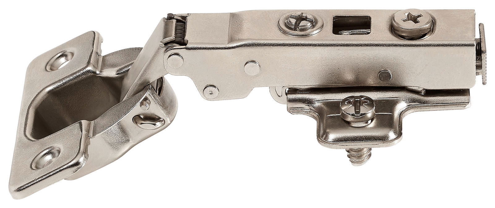 Hom´in Scharniere 4er Set UNIT Nahaufnahme eines Metallscharniers in seitlicher Perspektive