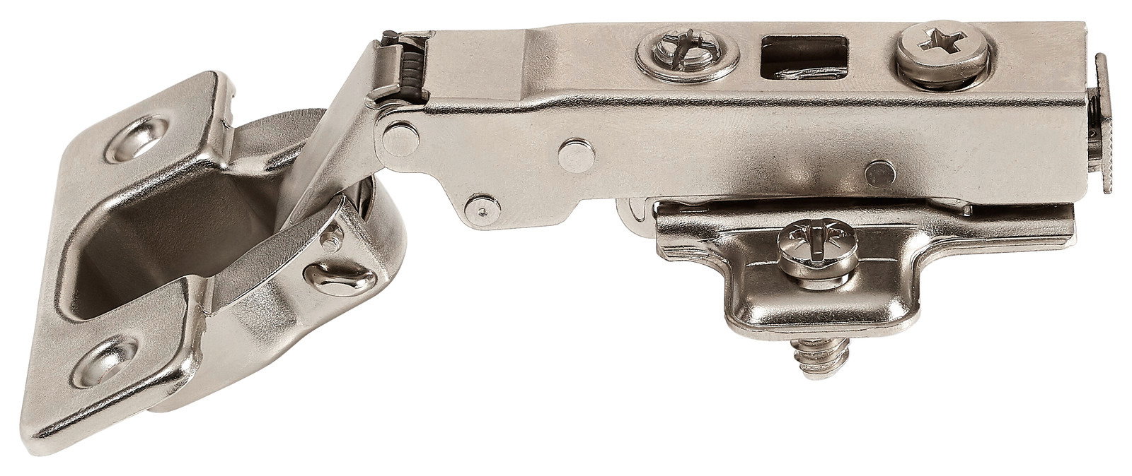 Hom´in Scharniere 4er Set UNIT Nahaufnahme eines Metallscharniers in seitlicher Perspektive