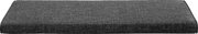 Graues Sitzkissen in rechteckiger Form, seitliche Perspektive