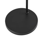 Schwarzer runder Sockel einer Stehleuchte, Ansicht von oben