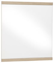 Rechteckiger Wandspiegel mit Holzrahmen, Frontalansicht