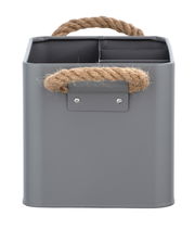 Graue Badbox Gara mit vier Aufteilungen und Seilgriff, Vorderansicht