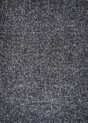 Nahaufnahme eines grauen, strukturierten Stoffes, von oben betrachtet