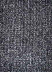 Nahaufnahme eines grauen, strukturierten Stoffes, von oben betrachtet