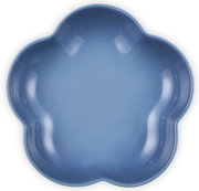 Blaue, blumenförmige Schüssel mit 21 cm Durchmesser, Ansicht von oben