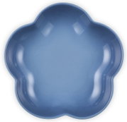 Blaue, blumenförmige Schüssel mit 21 cm Durchmesser, Ansicht von oben