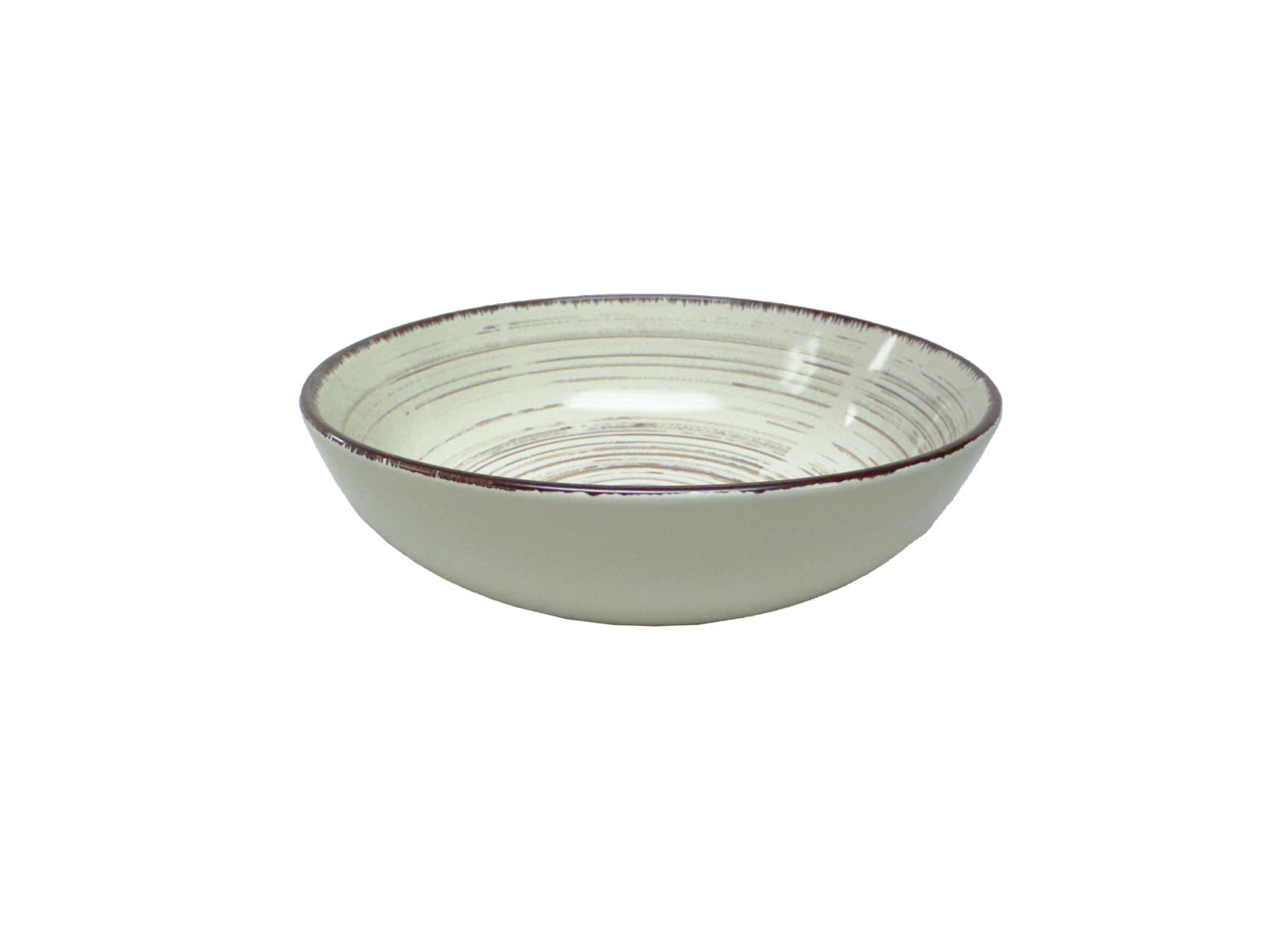 Schale mit dezentem Streifenmuster, seitliche Perspektive
