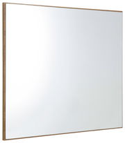 Rechteckiger Spiegel mit Holzrahmen, seitliche Perspektive