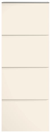 Hängeschuhschrank 4K-T22 in cremeweißer Farbe, frontal abgebildet mit vier Klappen.