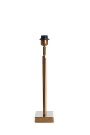 Frontale Ansicht eines eleganten, goldfarbenen Lampenfußes der Light&Living Leuchte SHIVA mit rechteckiger Basis.