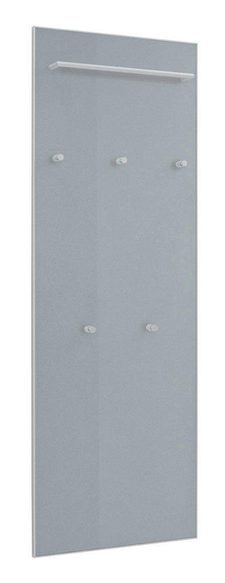 VOSS XL-Garderobenpaneel flach VORTINA XL-Garderobenpaneel flach VORTINA in seitlicher Perspektive mit mehreren Haken und einer Ablage oben.