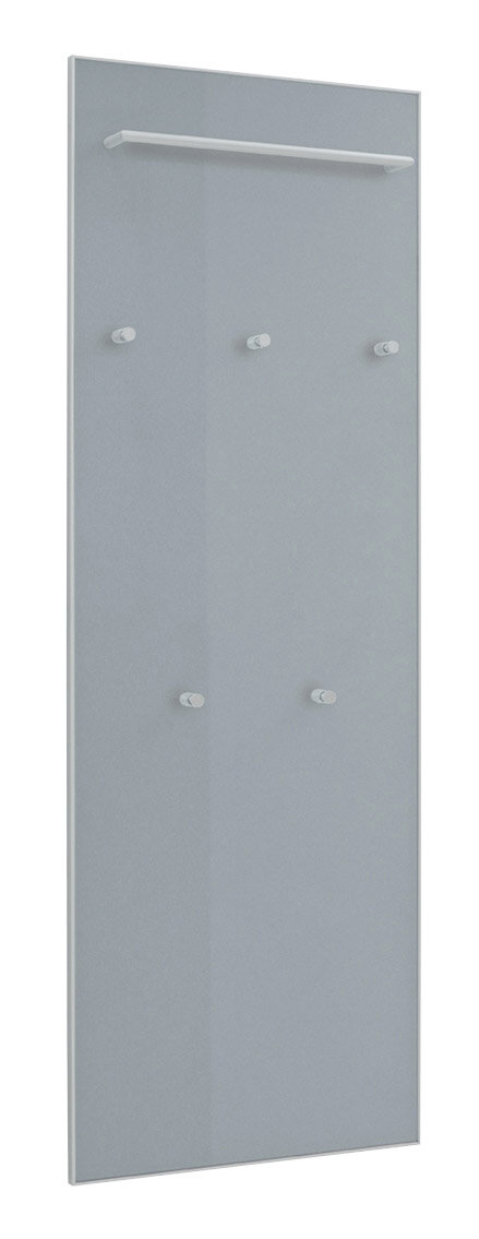 VOSS XL-Garderobenpaneel flach VORTINA XL-Garderobenpaneel flach VORTINA in seitlicher Perspektive mit mehreren Haken und einer Ablage oben.