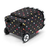 Carrycruiser Plus Dots mit buntem Punktmuster, seitliche Perspektive, zeigt Räder und Griff.