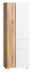 XORA Hochschrank VARESE Hochschrank mit Holzoptik und weißen Fronten, seitliche Perspektive