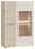 Ti´me Vitrine MARCO Moderne Vitrine aus hellem Holz mit integriertem LED-Licht, frontal betrachtet.