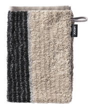Waschhandschuh JOOP! SIGNATURE in beige und schwarz, Vorderansicht