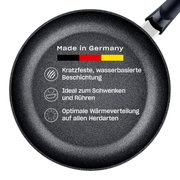 Adamant Classic-koekenpan 28 cm, bovenaanzicht, krasbestendige coating op waterbasis, ideaal om in te bakken en te roeren, optimale warmteverdeling, Made in Germany