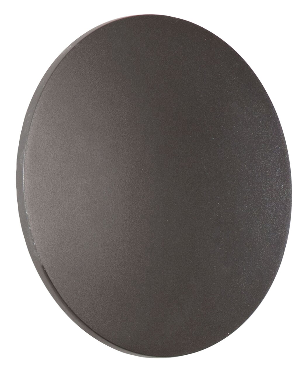 Fabas Luce LED-Außenwandleuchte ZON Runde LED-Außenwandleuchte in dunklem Finish, seitliche Perspektive