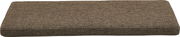 Braunes Sitzkissen in rechteckiger Form, seitliche Perspektive