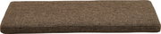 Braunes Sitzkissen in rechteckiger Form, seitliche Perspektive
