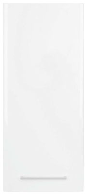 Weiße Wandschranktür mit Griff, Frontalansicht