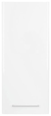 Weiße Wandschranktür mit Griff, Frontalansicht
