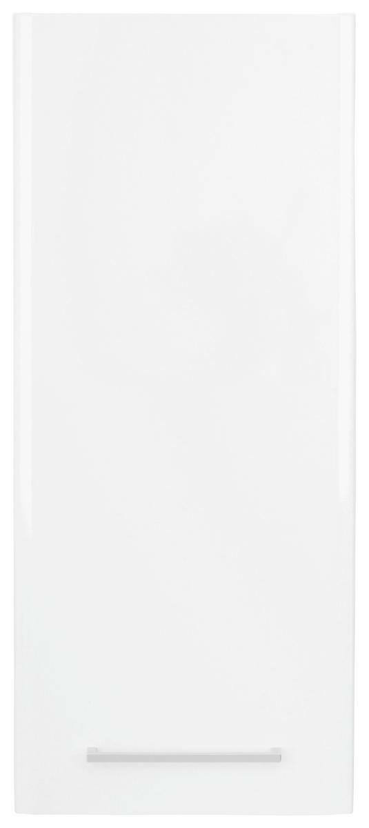Weiße Wandschranktür mit Griff, Frontalansicht