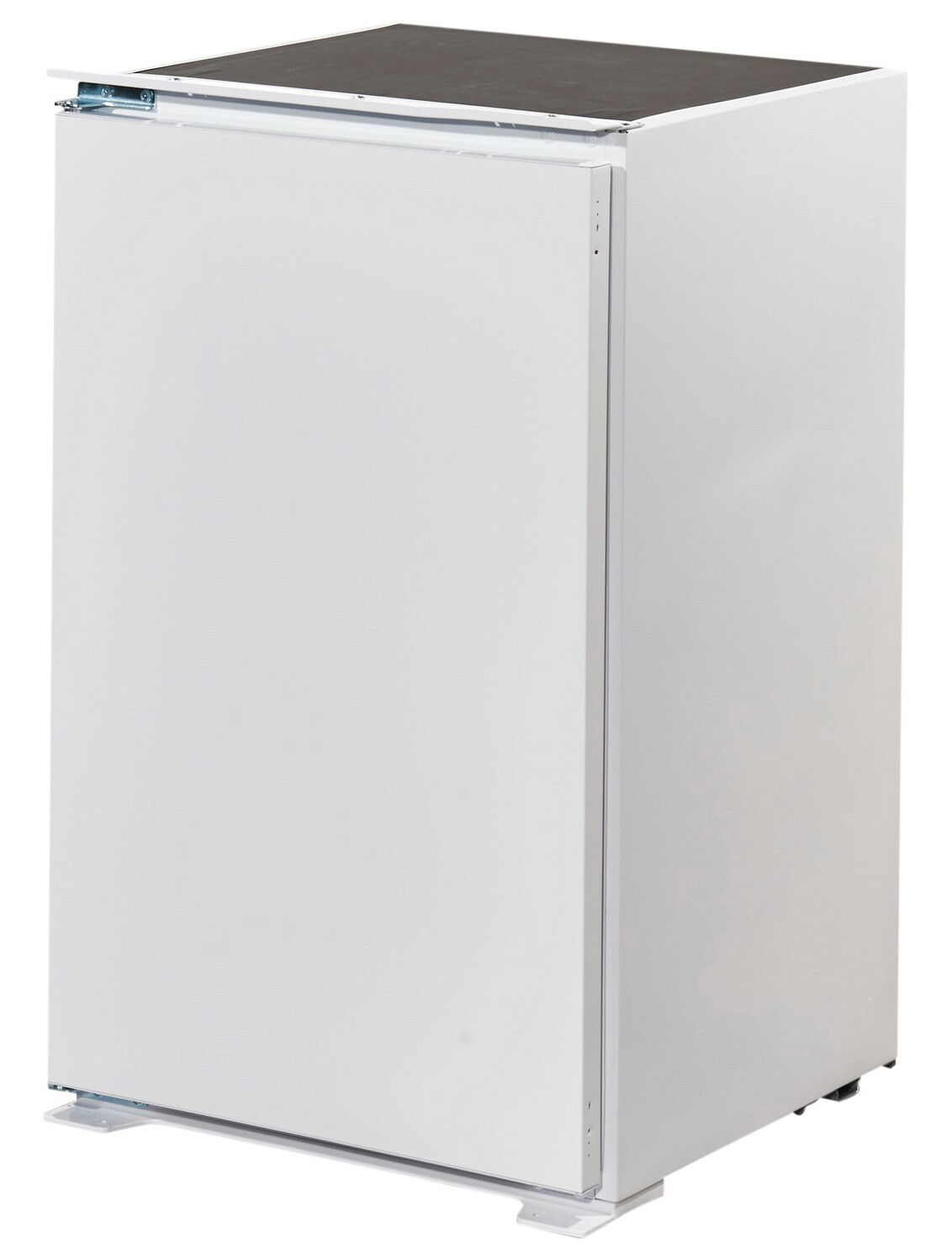 Weißer Küchenschrank in seitlicher Perspektive