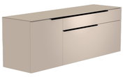 Hänge-Lowboard in beige, perspektivisch von vorne links gesehen