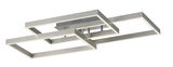 Moderne Deckenleuchte aus Stahl mit rechteckigem Design, seitliche Perspektive