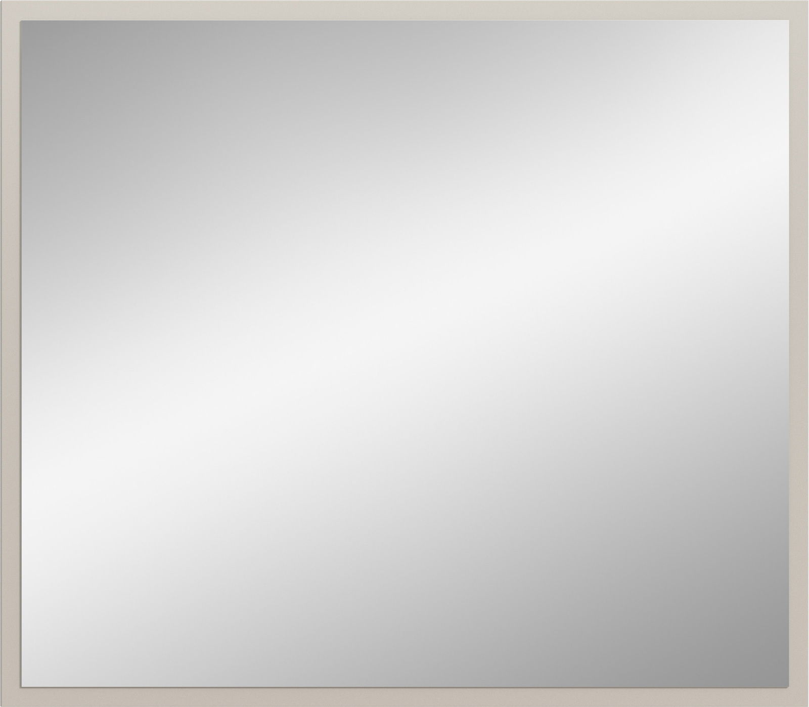 Quadratischer Spiegel mit schmalem Rahmen, Frontalansicht