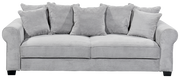 Graues Funktionssofa Hom'in Big Sofa MAUREEN mit mehreren Kissen, Vorderansicht