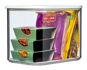 Vorratsdose Modula XL 4500 ml, gefüllt mit verschiedenen Lebensmitteln, seitliche Perspektive