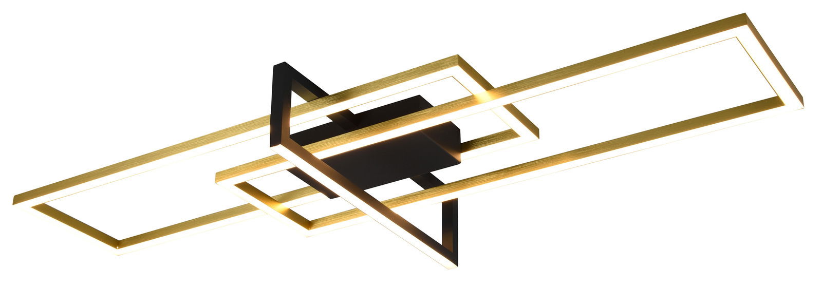 Moderne LED-Deckenleuchte SALINAS mit 34W in geometrischem Design, seitliche Perspektive