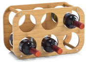Weinregal aus Holz für 6 Flaschen, seitliche Perspektive