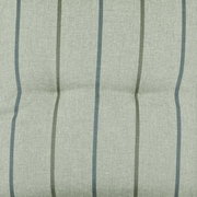 Hockerauflage mit grün-grauen Streifenmuster, Draufsicht