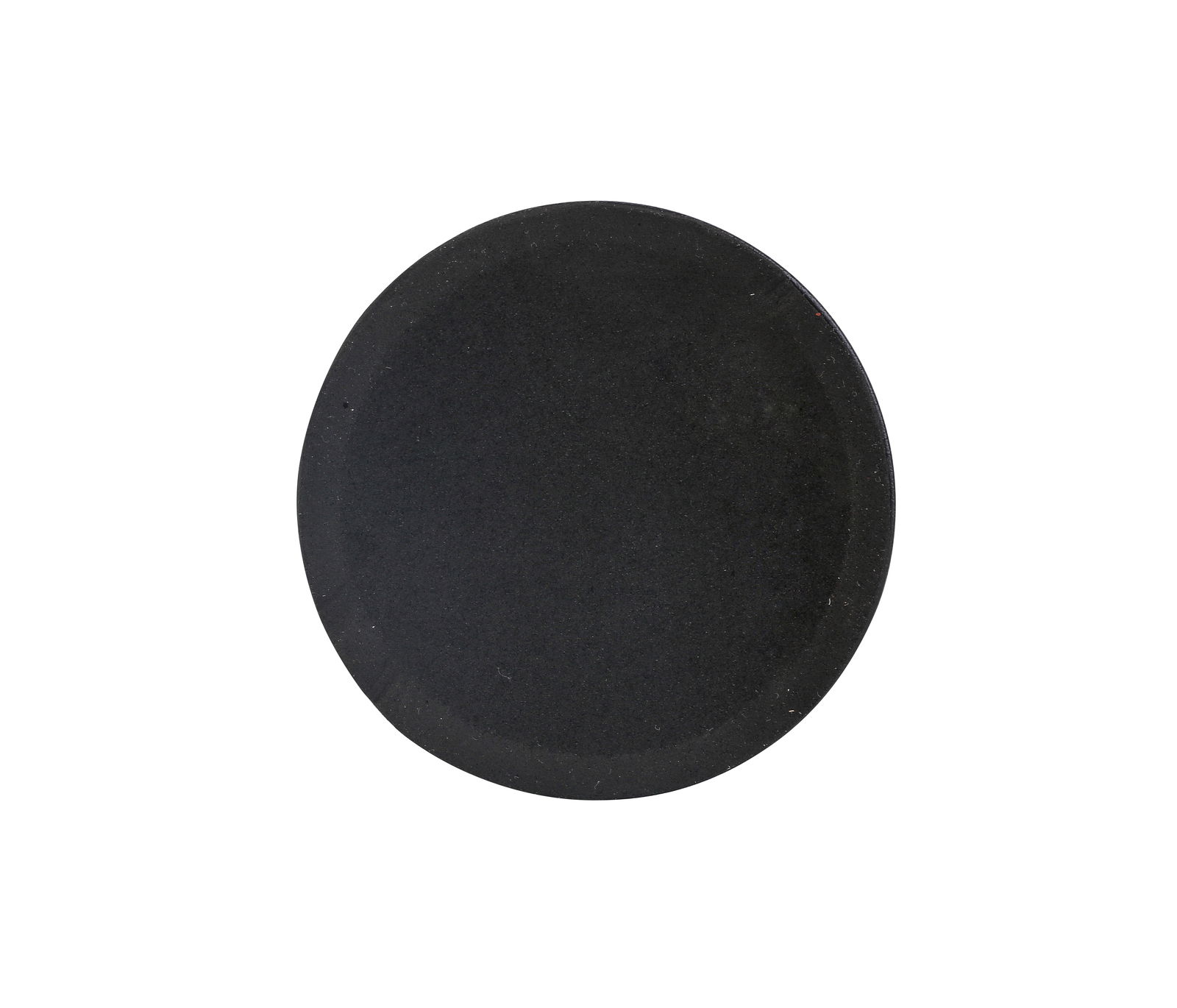 Runde, schwarze Tischleuchte Ryusei von oben betrachtet