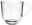 Transparente Tasse Napoli 280ml aus Glas, seitliche Perspektive