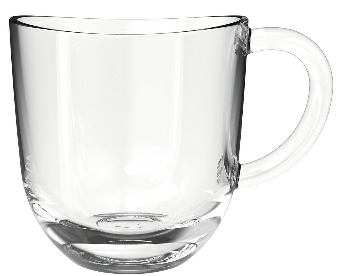 Leonardo Kaffeetasse NAPOLI Transparente Tasse Napoli 280ml aus Glas, seitliche Perspektive