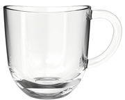 Transparente Tasse Napoli 280ml aus Glas, seitliche Perspektive