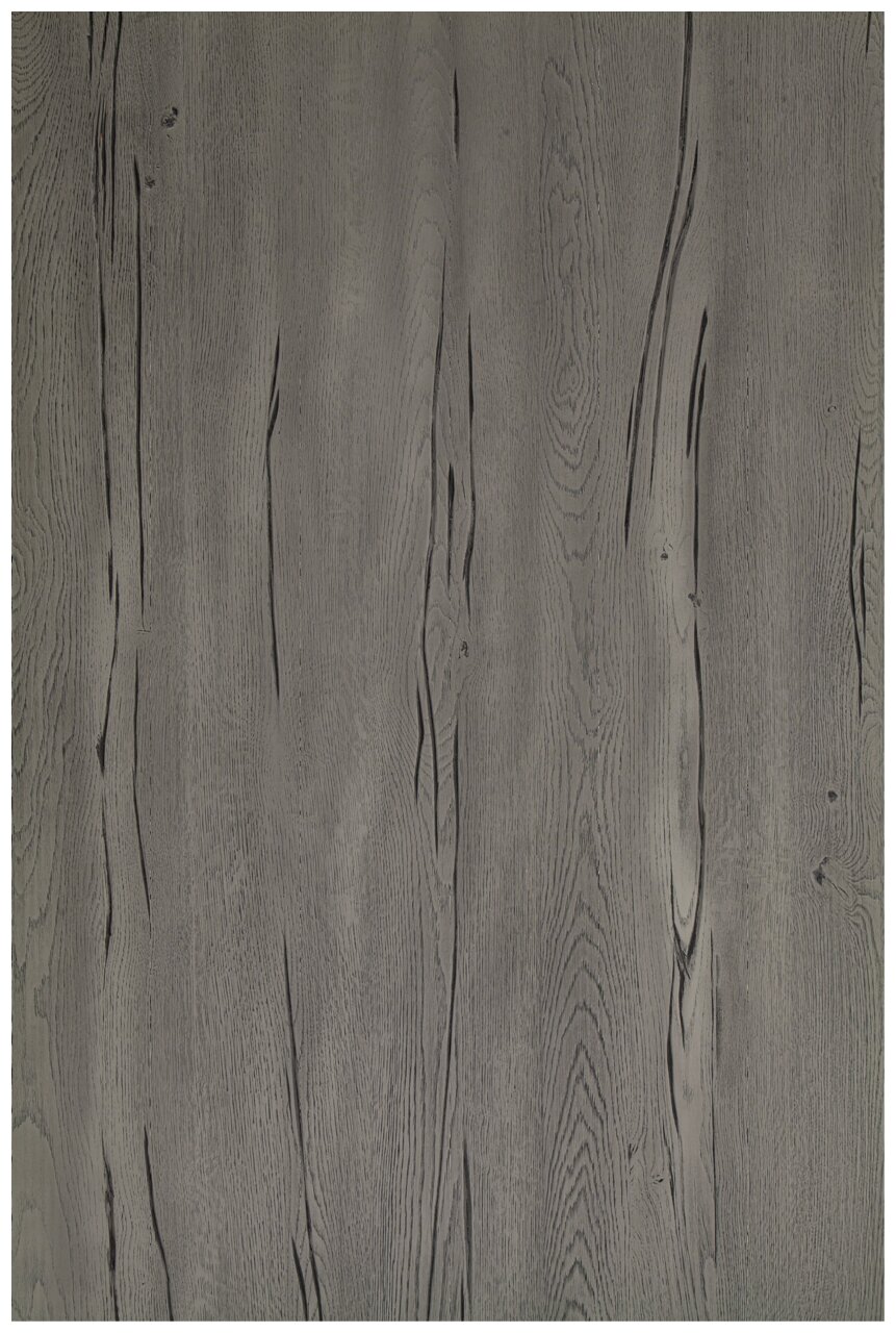 Graue Tischplatte mit Holzmaserung, Draufsicht