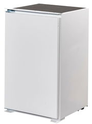 Weißer Küchenschrank aus der Perspektive von vorne links