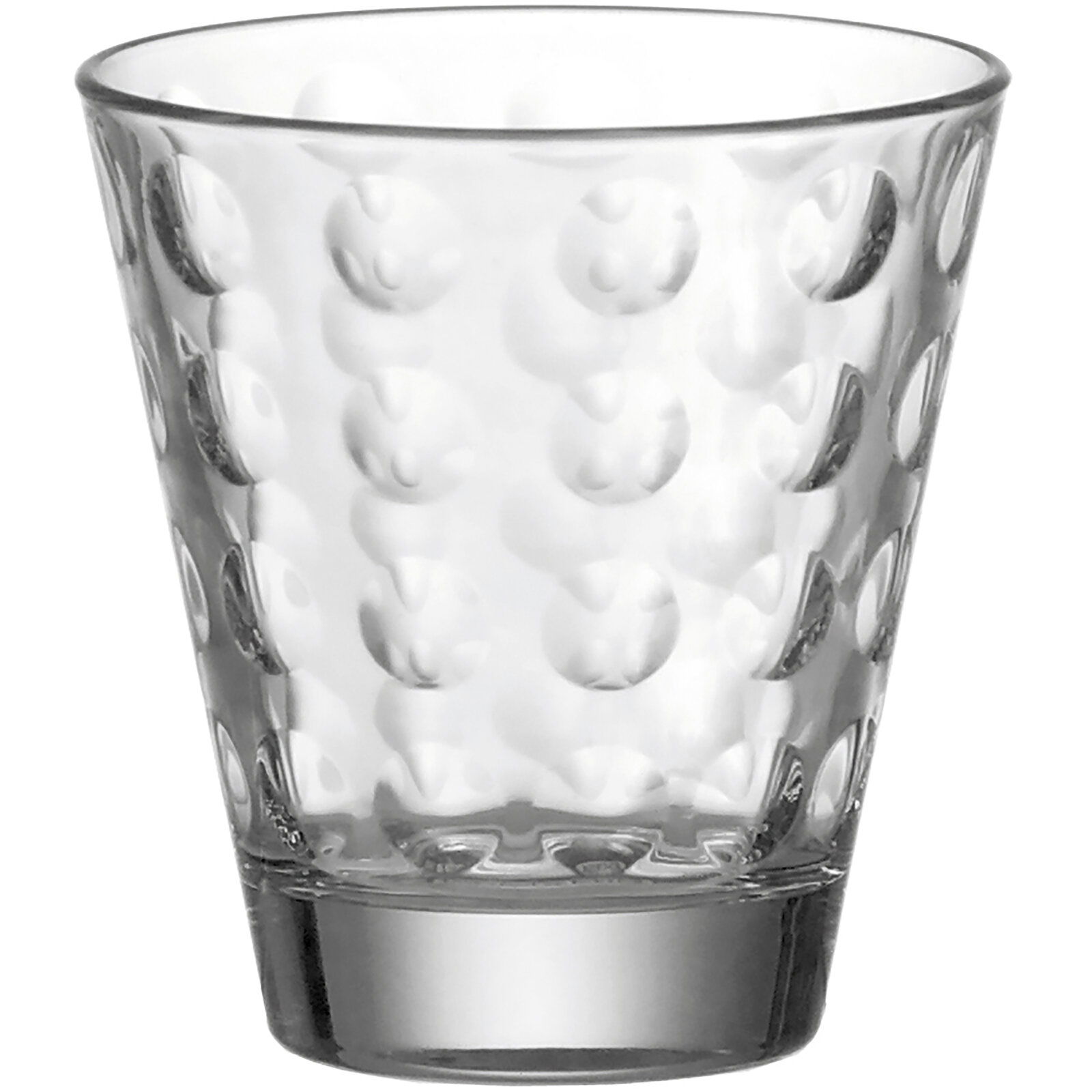 Leonardo Whiskybecher OPTIC Trinkglas Optic 215ml mit strukturierter Oberfläche, seitliche Perspektive