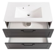 Waschtisch-Set mit zwei offenen Schubladen, Ansicht von oben