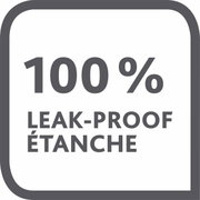 100% auslaufsicheres Design, Vorderansicht