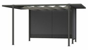 Dacherweiterung mit modernem Design, seitliche Perspektive
